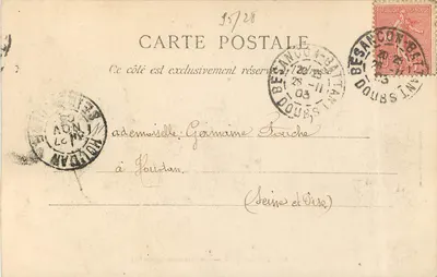 Besançon — A Caserne Lyautey — Excursão na França-Comtado — Verso