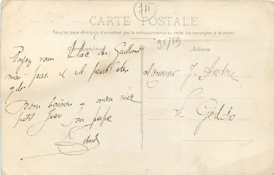 Chamonix — Ruiny kaplicy na jeziorze Gaillands i Mont-Blanc — Wydawnictwo Le Chalamots, Paryż, n°821 — Rewers