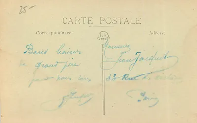 Besançon — Faubourg Rivotte — A Cidadela — Edição das Novas Galerias — Verso