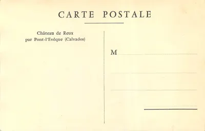 Castelo de Reux — por Pont-l'Évêque (Calvados) — editor não visível — Verso