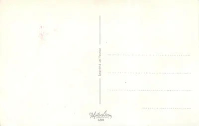 Dziecko i owce obok kościoła — scenka pasterska — Photodrom, nr 488 — Rewers