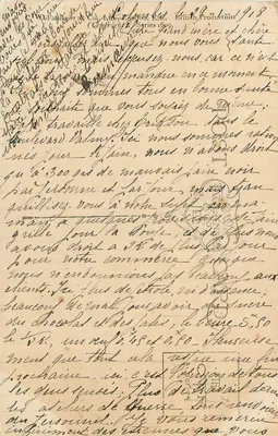 Paisagem rural com casa de telhado de colmo — M. B. L. — editor M. B. L. (série 1900) — Verso