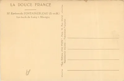 Brzegi Loing w Montigny — okolice Fontainebleau (S.-et-M.) — Wydawnictwo Yvon — Rewers