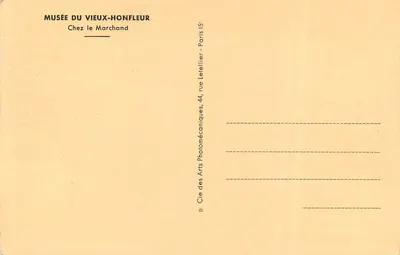Wnętrze warsztatu — Muzeum Starego Honfleur — u wydawcy — Rewers