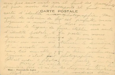 Nice — Promenade des Anglais — Uitgever: Gunn's Book Shop — Achterkant