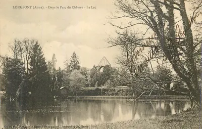 LONGPONT (Aisne) - No Parque do Castelo - O Lago - Fototipia A. Bergeret e Cie, Nancy