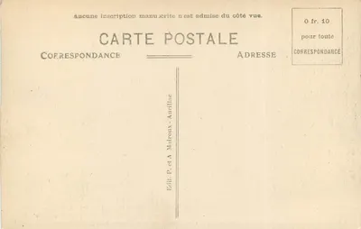 As Gorges da Dordogne do Chambon a Vernejou — Moinho de Ayne e Ponte de Auze — Ed. P. e A. Malroux - Aurillac, n°2910 — Verso