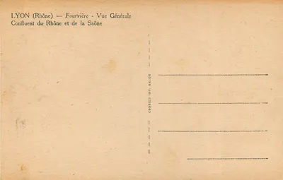 LYON (Rhône) — Fourvière — Ogólny widok — Zbieżność rzek Rhône i Saône — Wydawca: Combier Imp. Maçon — Rewers