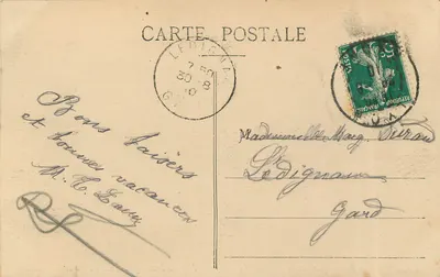 LYON — Bazylika N.-D. de Fourvière. Widok boczny z Wieży Metalowej — Wydawca: L. F. C. (n° 5468) — Rewers