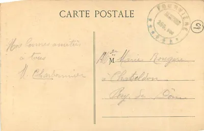 LYON — Świątynia Bazyliki N.-D. de Fourvière — Reprodukcja zabroniona — Rewers