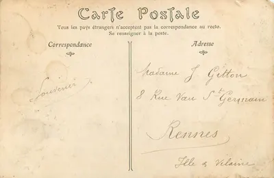 Rouen — Vista geral tirada do Ponte Transbordeur — Editor V.D. Proulx, n°73 — Verso