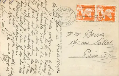 Saut du Doubs — Der Absturz — Serie 4125, Société Graphique Neuchâtel — Rückseite
