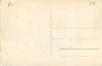 Schirmeck - O Sanatório — editor Alsatianne des Arts Photomécaniques, Strasbourg, n° 36 — Verso