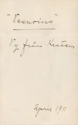 Vesnois — Aufnahme von Kerttern — April 1911 — Rückseite