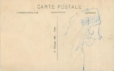 Chenonceaux (Loire-et-Loire) — Zamek (strona zachodnia) — zbudowany przez Thomasa Bohlera, generalnego skarbnika Finansów, i Catherine Briçonnet, jego żonę — R. D. — Rewers