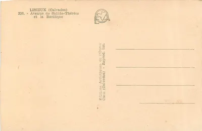 Lisieux (Calvados) — Aleja św. Teresy i Bazylika — Rewers