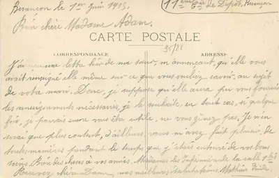 Besançon — Ogólny widok z lotu ptaka — C.L., B. — n° 201 — Rewers