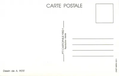 Philately — Abstract Art — Drawing by A. Petit — Back