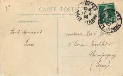Limoges - Nowa Prefektura — Wydawnictwo Courrier du Centre, Limoges, nr 37 — Rewers