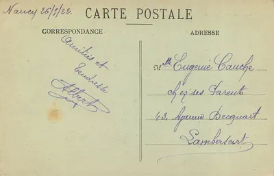 Nancy — Hotel da Prefeitura — Phototypie A Humblot et Cie — Verso