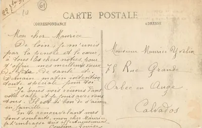 Mairie d'Alençon — geboorte van Heilige Teresia — Foto Crolard — Achterkant