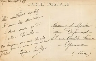 Praça da Comédia - Hotel de Ville (lado Leste) — Lyon — editor Lyon Artistique, n° M. 129 — Verso
