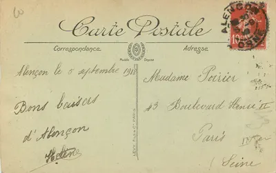 Alençon — Sąd i Zamek — LEVY FILS & C° — Rewers