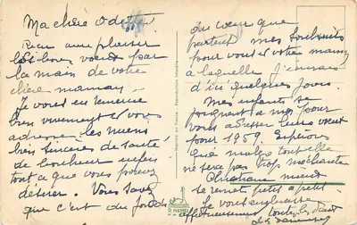 Zima — zasnowany wioska z kościołem — R. HAMEL, n° 107 — Rewers
