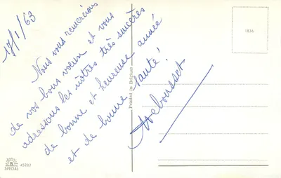 Zamieczony wioska — Szczęśliwego Nowego Roku — Wydawca CONA SPECIAL n°45203 — Rewers