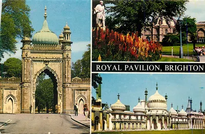 Pavilhão Real, Brighton — vista do portal norte e do domo — WardeLL's Natural Colour