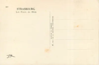 Strasbourg — Mosty na Rzeczce Ren — Wydawnictwo Cigogne, Strasbourg — Rewers