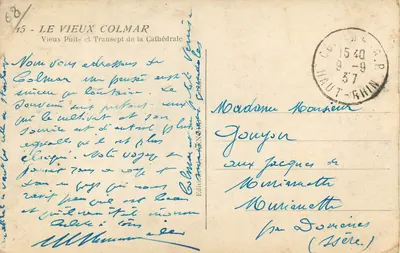 Stary Colmar — Stary studzienka i transept katedry — Wydawnictwo N. D. Colmar — Rewers