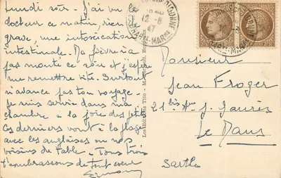 Saint-Georges-de-Didonne — A Praia com Maré Baixa — A Floresta de Suzac — Tito — Verso