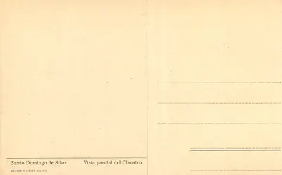 Santo Domingo de Silos — Widok częściowy klasztoru — Hauser y Menet, Madryt — Rewers