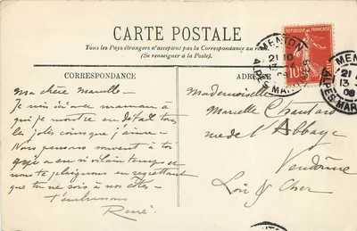Menton i Garavan — Widok z granicy włoskiej — LL. — Rewers