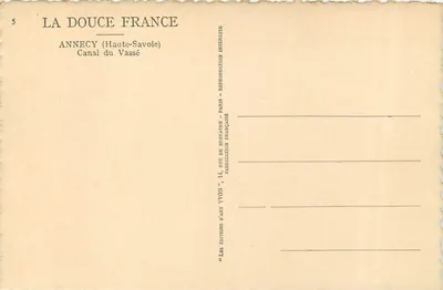 Canal do Vassé — Annecy (Haute-Savoie) — Yvon — Verso