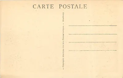 Strasburg — Ewangelicki Kościół św. Pawła i Katedra — Compagnie Alsacienne des Arts Photomécaniques, nr 349 — Rewers