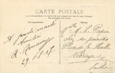 Dieppe — Widok na Molo podczas burzy — A. B. n°77 — Rewers