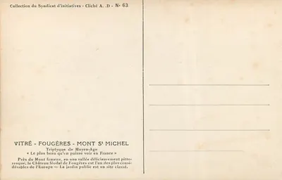 Fougères — Wysoka miasto i zamek — Rewers