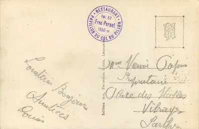 Diablerets - Gorges du Torrent - the Cascade — Edition Fred Pernet, no. 5302 — Back