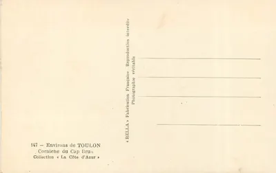 Corniche of Cap Brun — Environs of Toulon — Rella — Back