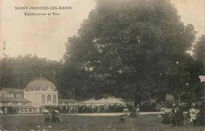 Saint-Honoré-les-Bains — Estabelecimento e Parque — Cliché A. Menin