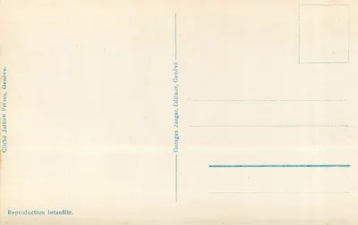 Genebra. Monumento Brunswick e Vista da Cidade — Cliché Julien Frères, n° 3106 — Verso