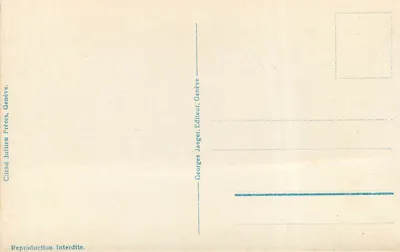 Genève. Ile J. Rousseau en de Mont-Blanc — Georges Jaeger, Genève, n° 3101 — Achterkant