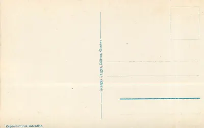 Genebra. Novo Palácio das Nações — Georges Jaeger, editor, n° 3027 — Verso