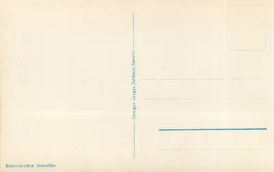 Genf. Internationales Arbeitsamt — Verlag Georges Jaeger, Nr. 3071 — Rückseite