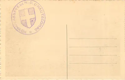 Abbaye d'HAUTECOMBE — Le Monastère, vu des Prairies — Verso