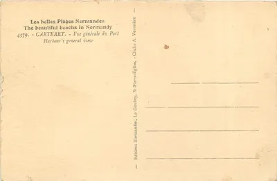Carteret — Ogólny widok portu — Wydawnictwo Veyssière — Rewers
