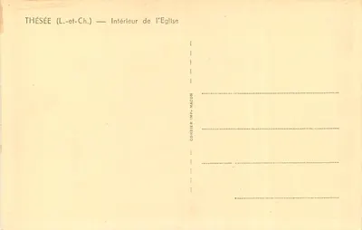 Thésée (L.-et-Ch.) — Wnętrze kościoła — Combier Imp. Macon — Rewers