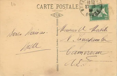 Besançon-les-Bains — Pałac Sądowy, XVI wiek (dawniej Sąd Francusko-Komiński) — C.L.B. — Rewers